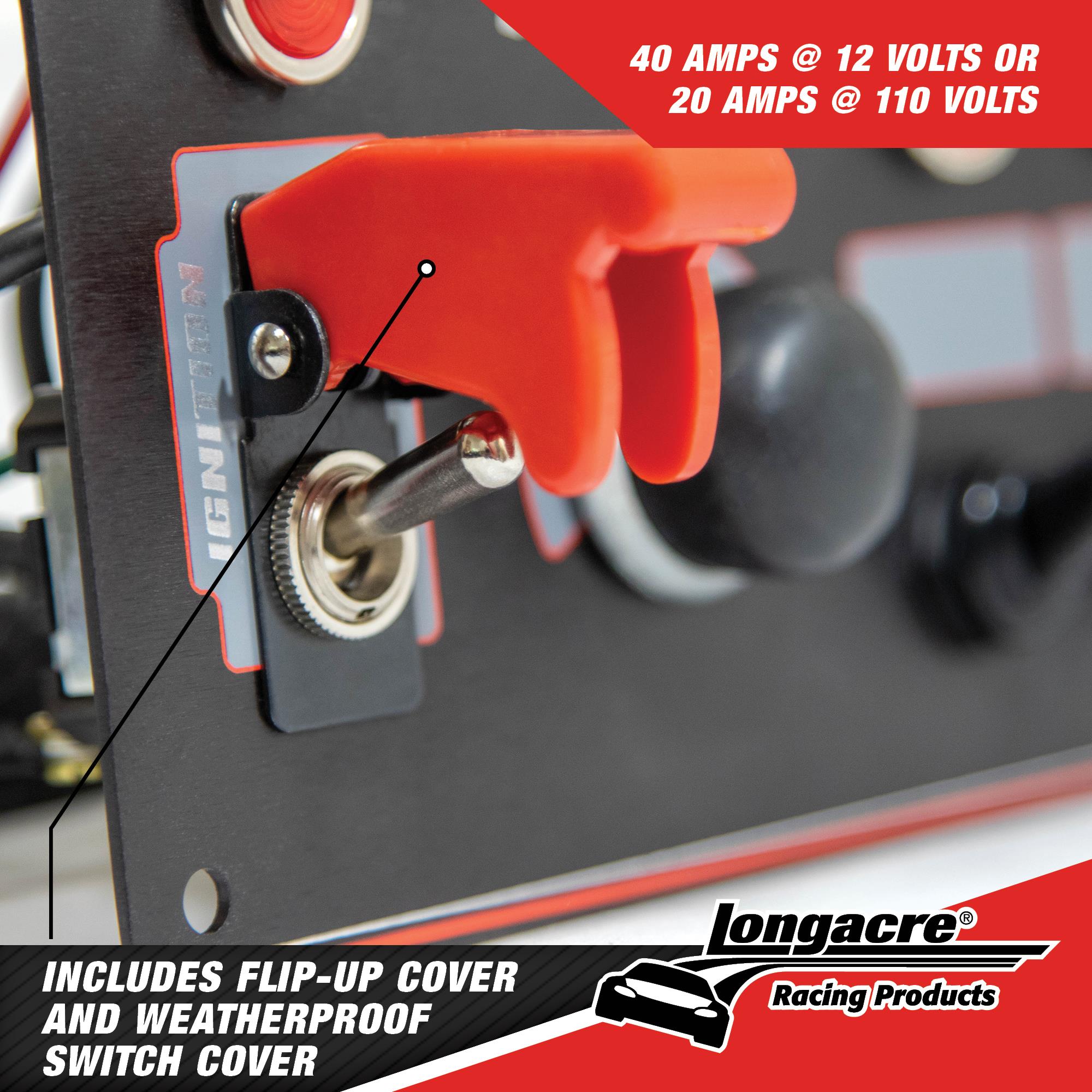Flip-up Start / Ignition panel w/ 4 acc & pilot lights