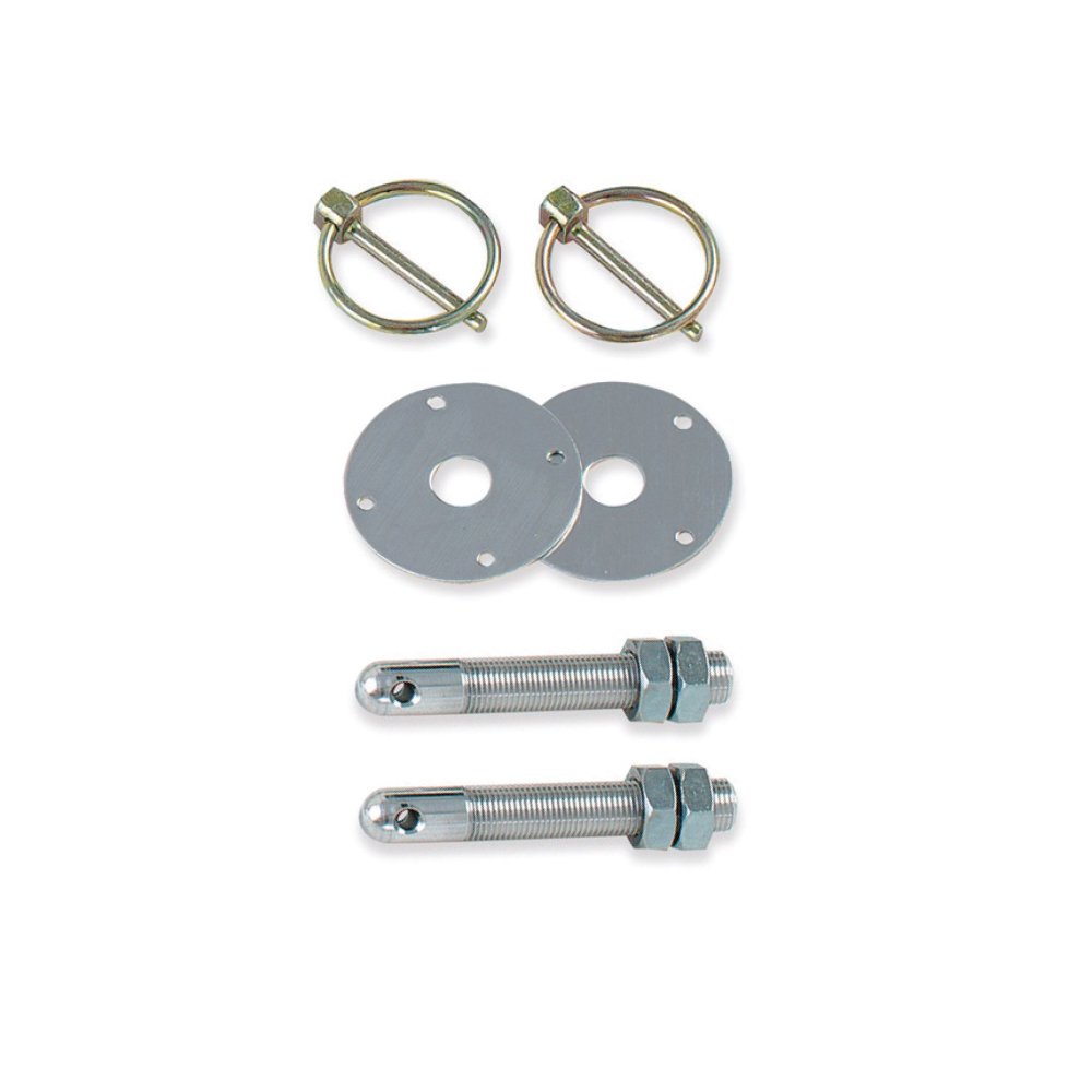 Aluminum Hood Pin Kit - 3/8"-24 Set of 2