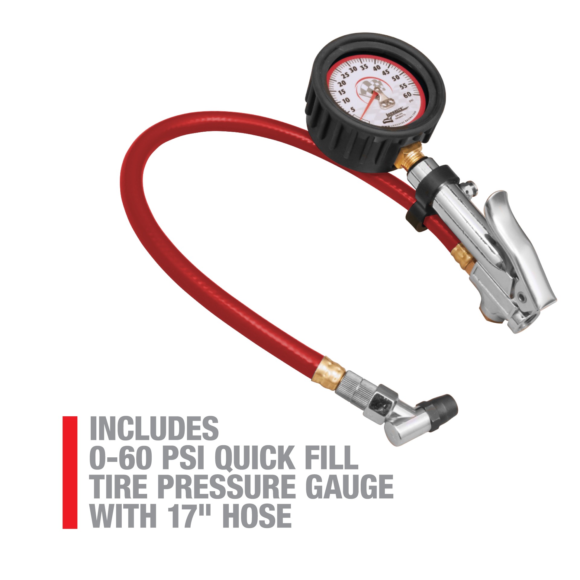 Longacre Quick Fill Tire Gauge and Tank 0-60 psi Longacre Quick Fill Tire Gauge and Tank 0-60 psi
