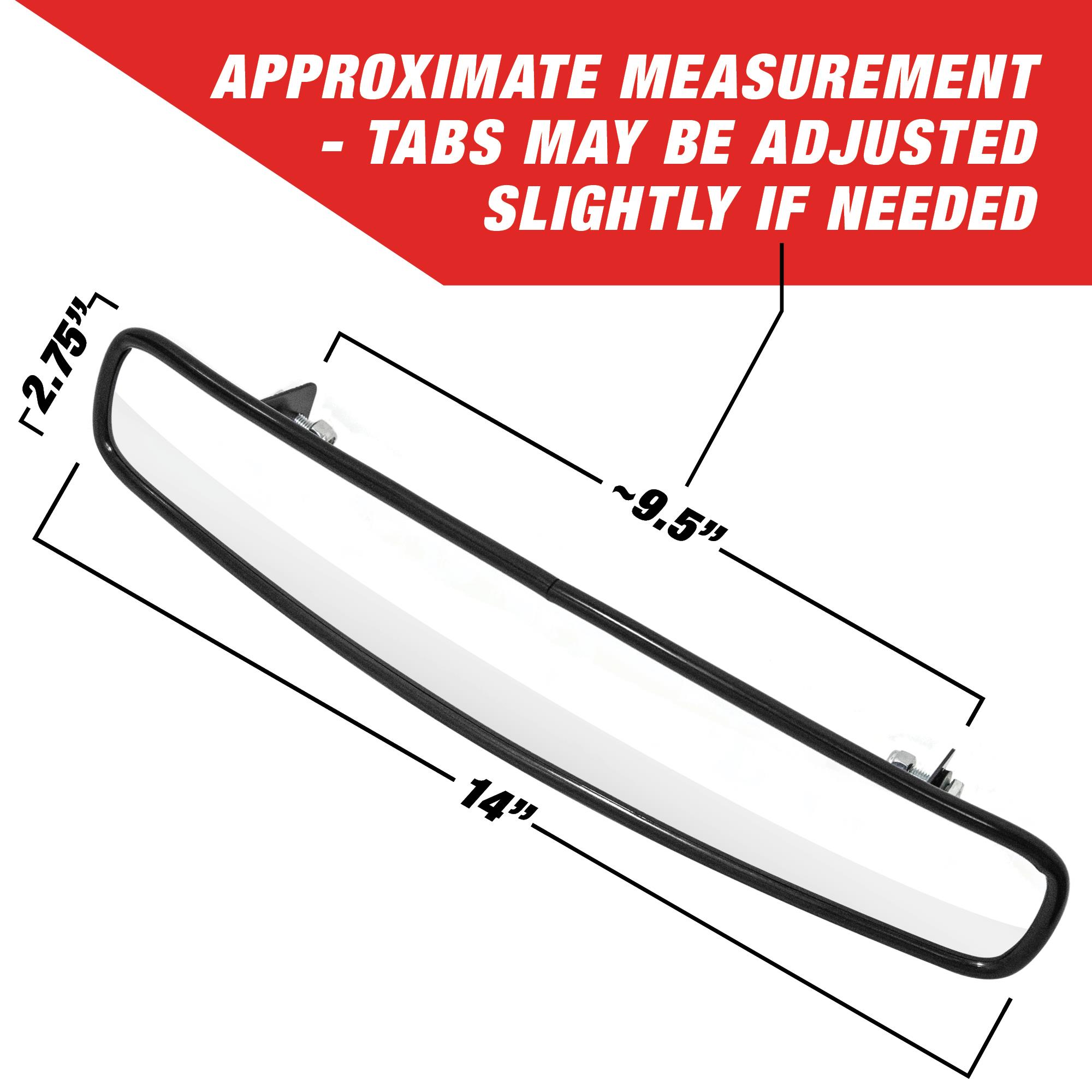 14" Wide Angle Mirror Kit - Short Brackets