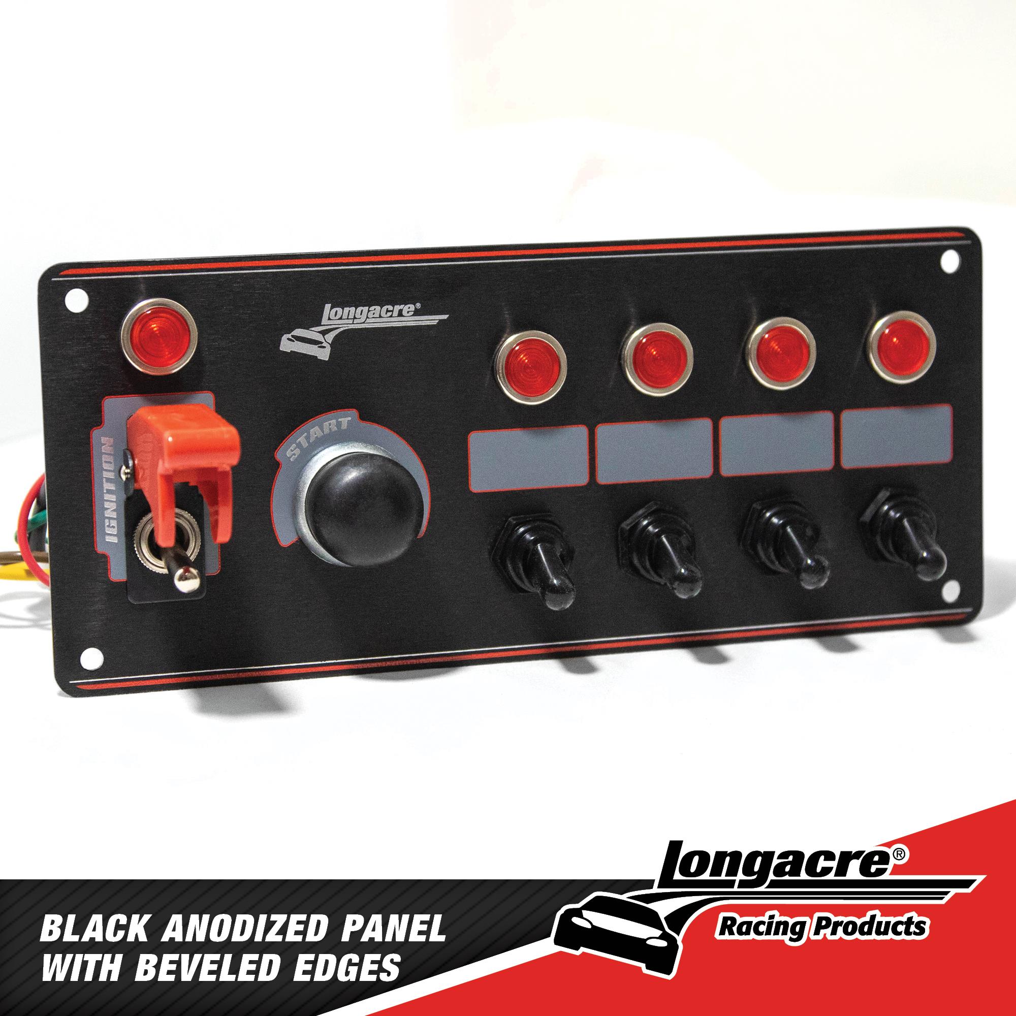 Longacre Flip-up Start/Ignition Panel w/ 4 Acc & Pilot Lights Longacre Flip-up Start/Ignition Panel w/ 4 Acc & Pilot Lights