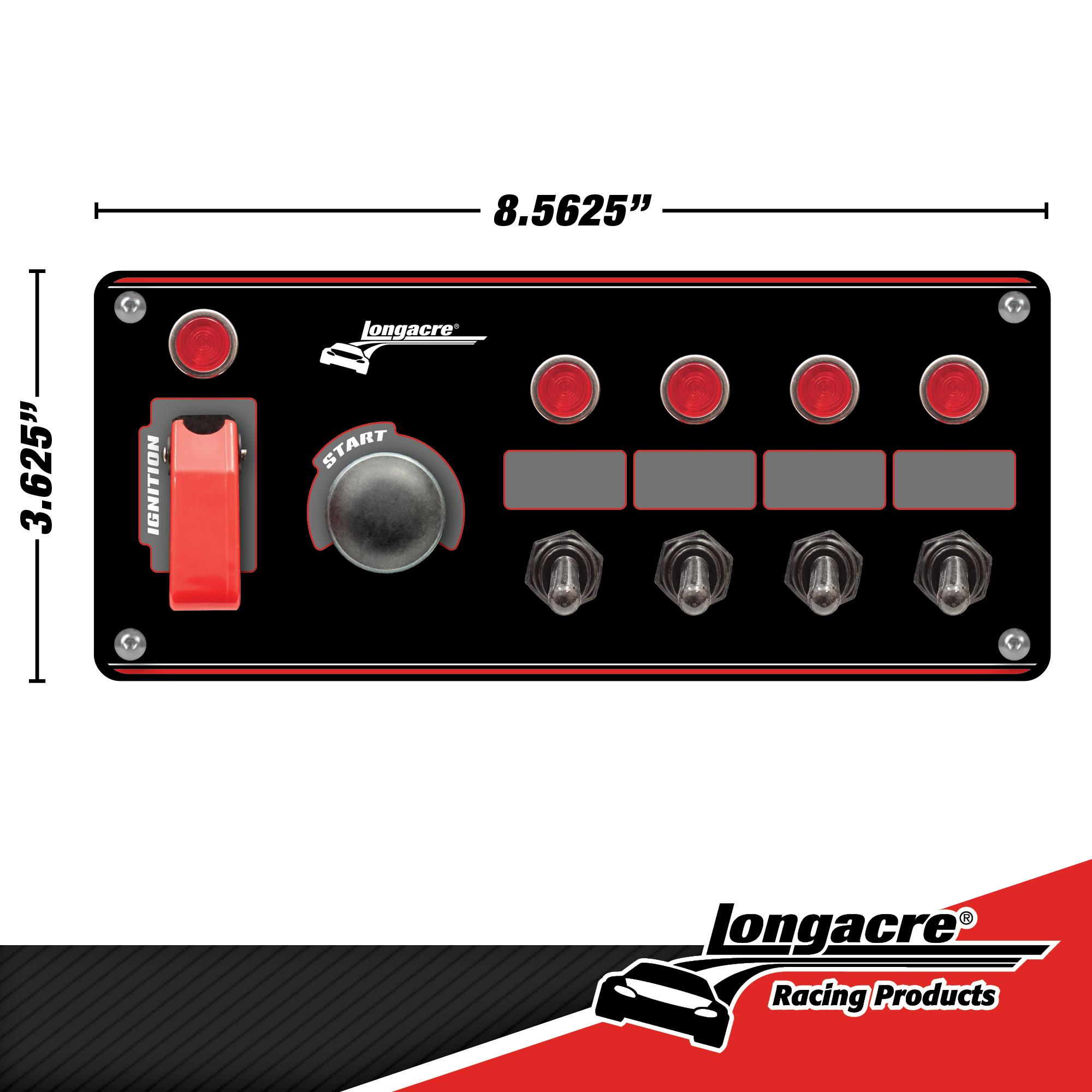 Longacre Flip-up Start/Ignition Panel w/ 4 Acc & Pilot Lights Longacre Flip-up Start/Ignition Panel w/ 4 Acc & Pilot Lights