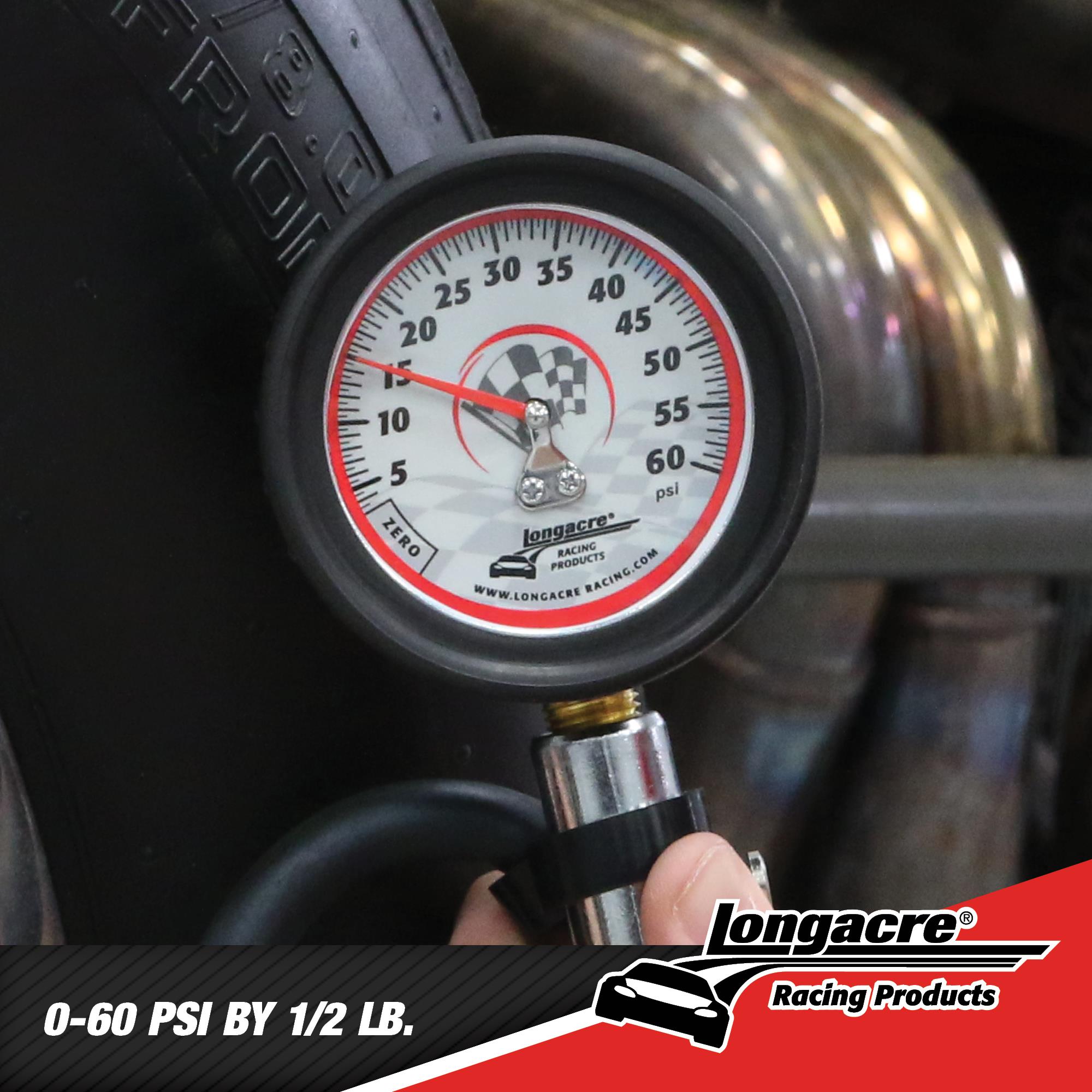 Longacre Deluxe 2 ½” Tire Gauge - 0-60 psi by 1/2 lb Longacre Deluxe 2 ½” Tire Gauge - 0-60 psi by 1/2 lb