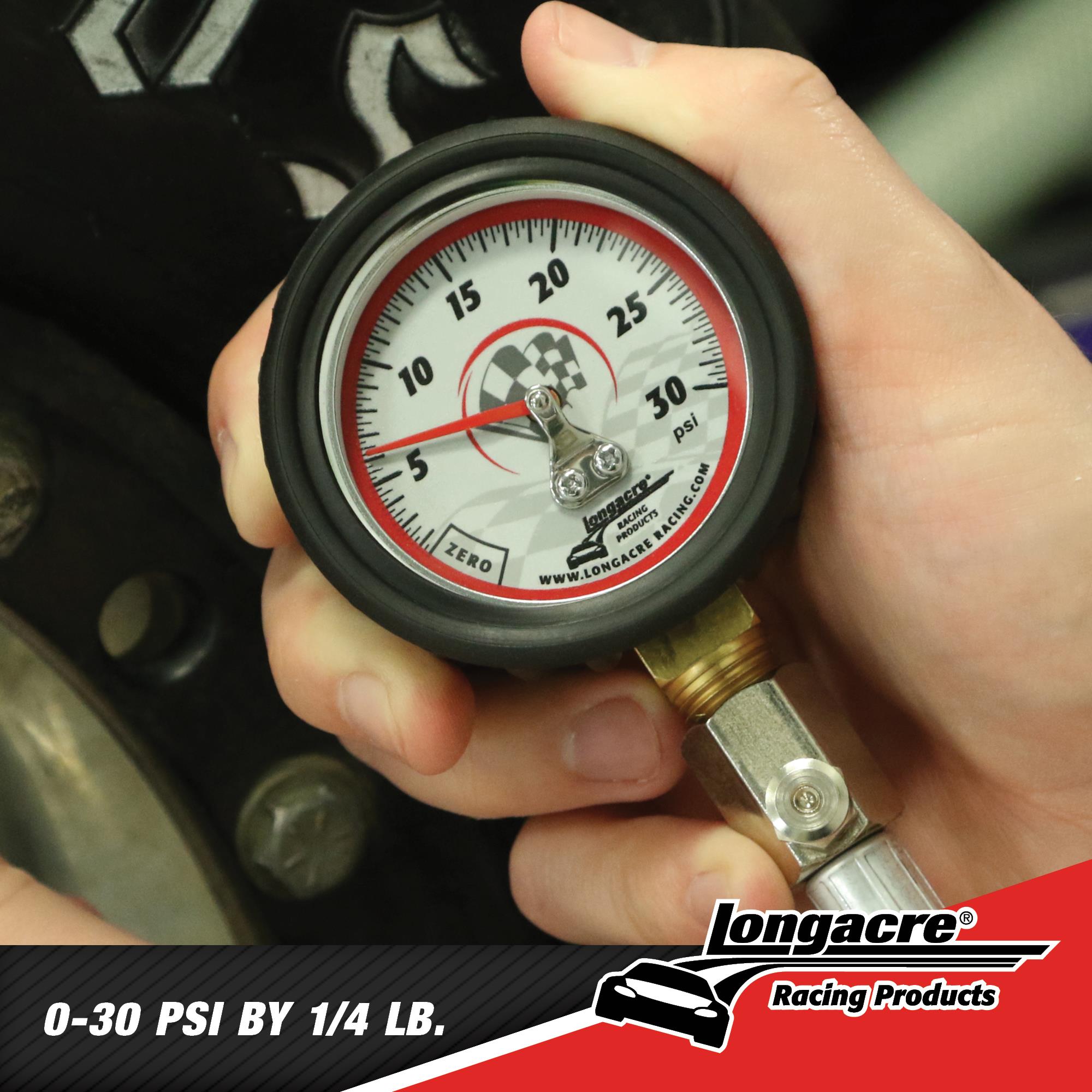 Longacre 52024 Standard 2" Tire Pressure Gauge 0-30 PSI GID 