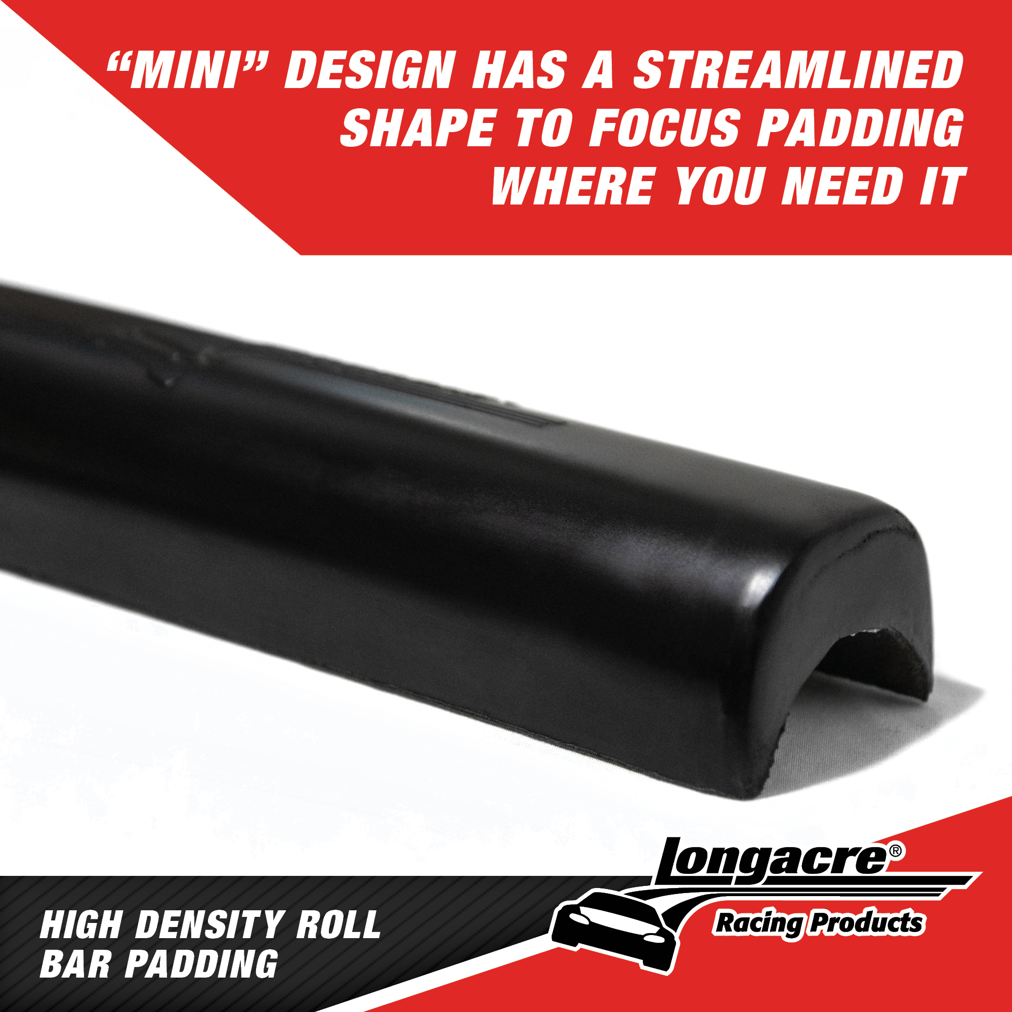 Longacre Roll Bar Padding Mini Black 52-65182 