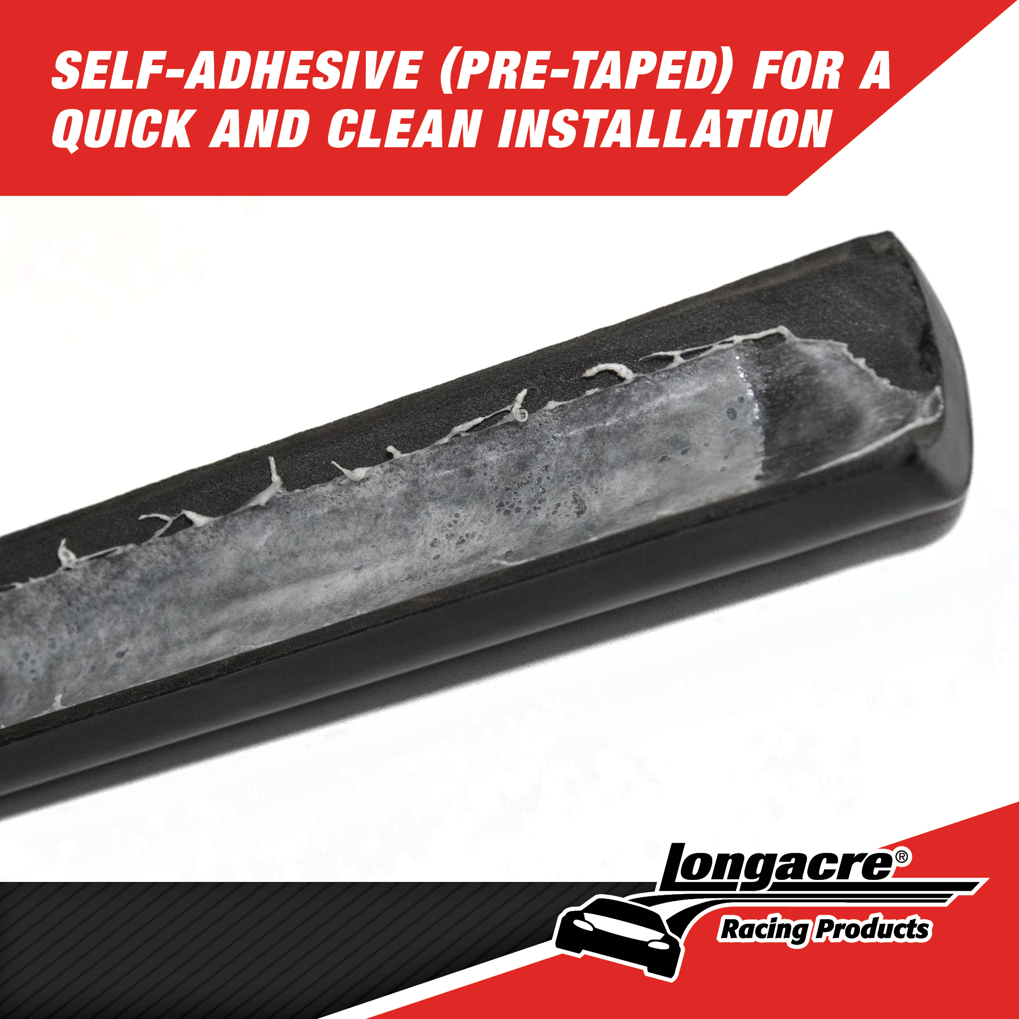 3FT 65182 Longacre Racing Products Roll Bar Padding Mini Black 
