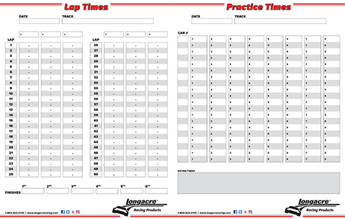 Longacre Lap Times