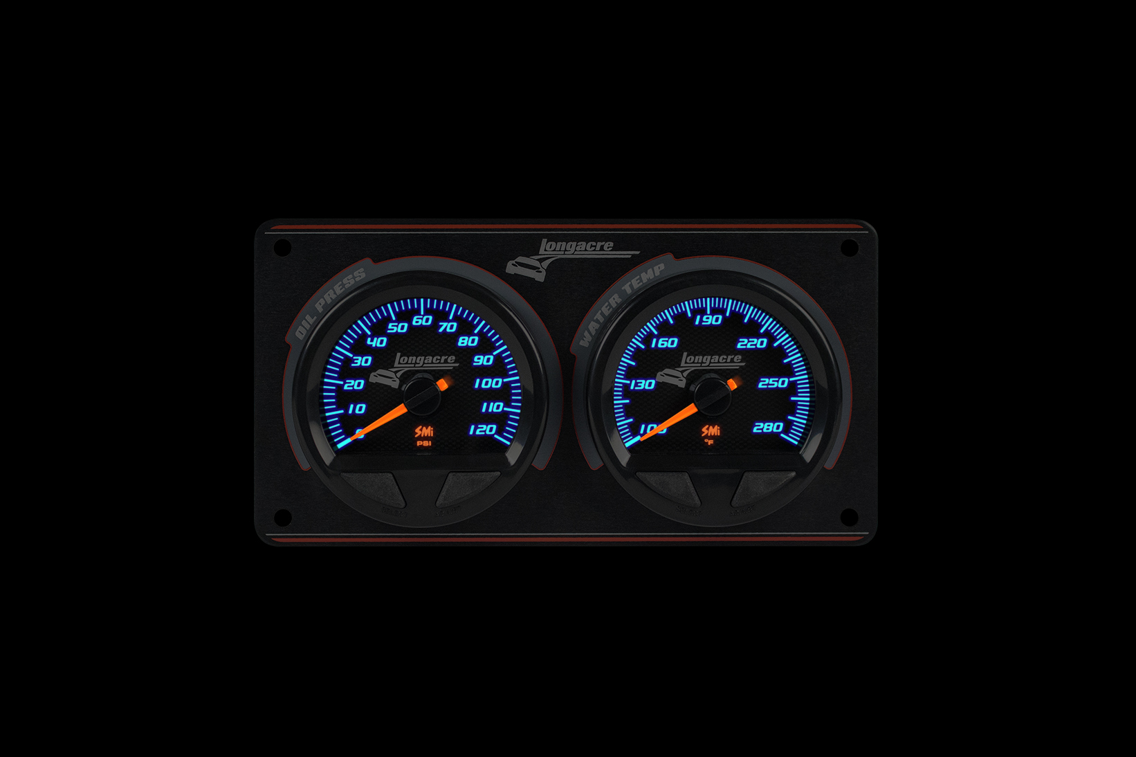 SMi™ Elite Waterproof Gauge Panel, 2 Gauge Oil Pressure/Water Temperature