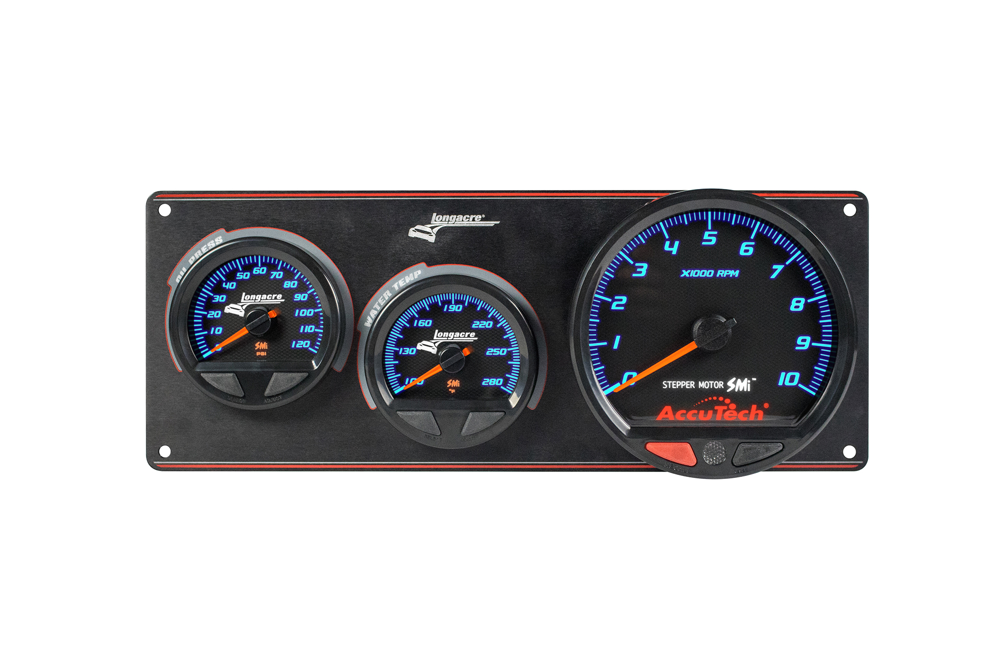 SMi™ Elite Waterproof Gauge Panel, 2 Gauge Oil Pressure/Water Temperature/Tach 