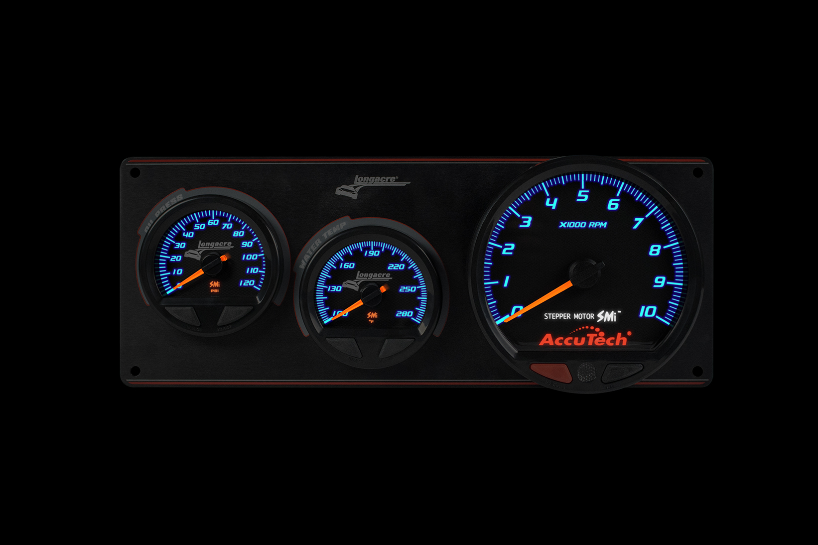 SMi™ Elite Waterproof Gauge Panel, 2 Gauge Oil Pressure/Water Temperature/Tach 