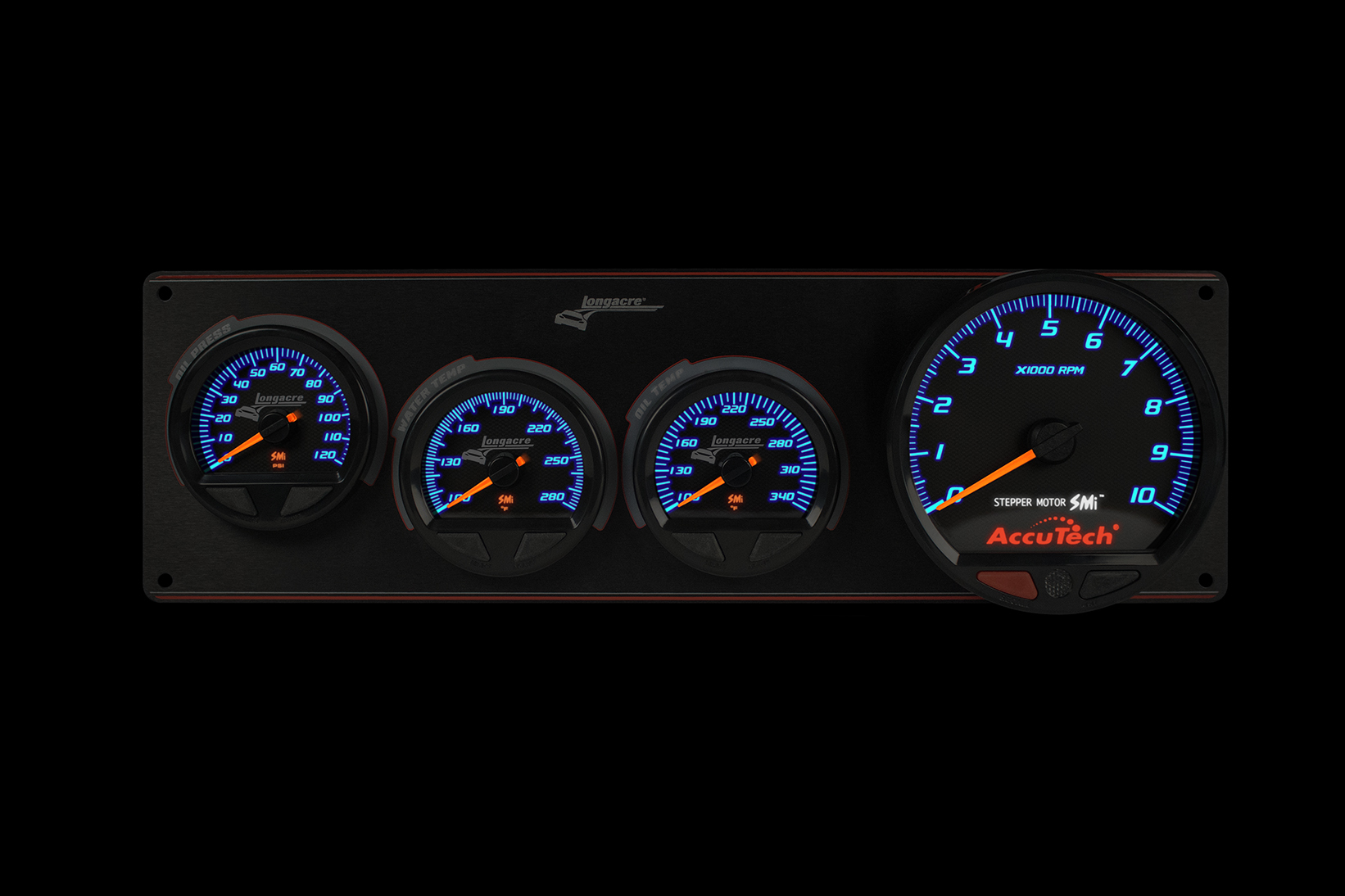 SMi™ Elite Waterproof Gauge Panel, 3 Gauge Oil Pressure/Water Temperature/Oil Temperature/Tach 