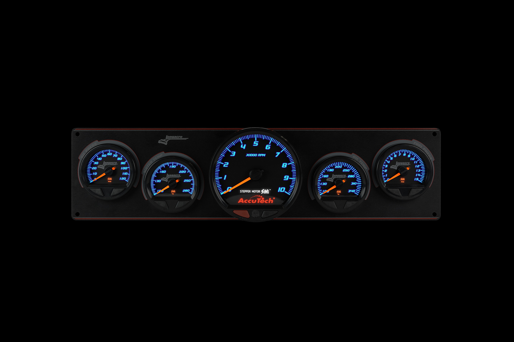 SMi™ Elite Waterproof Gauge Panel, 4 Gauge Oil Pressure/Water Temperature/Oil Temperature/Fuel Pressure 