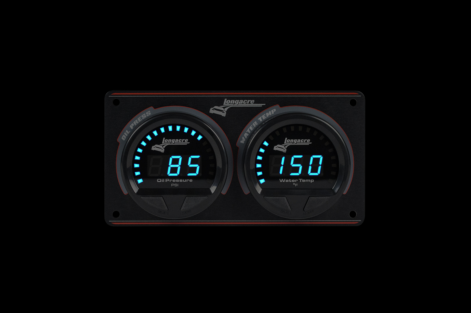 Digital Elite Waterproof Gauge Panel, 2 Gauge Oil Pressure/Water Temperature