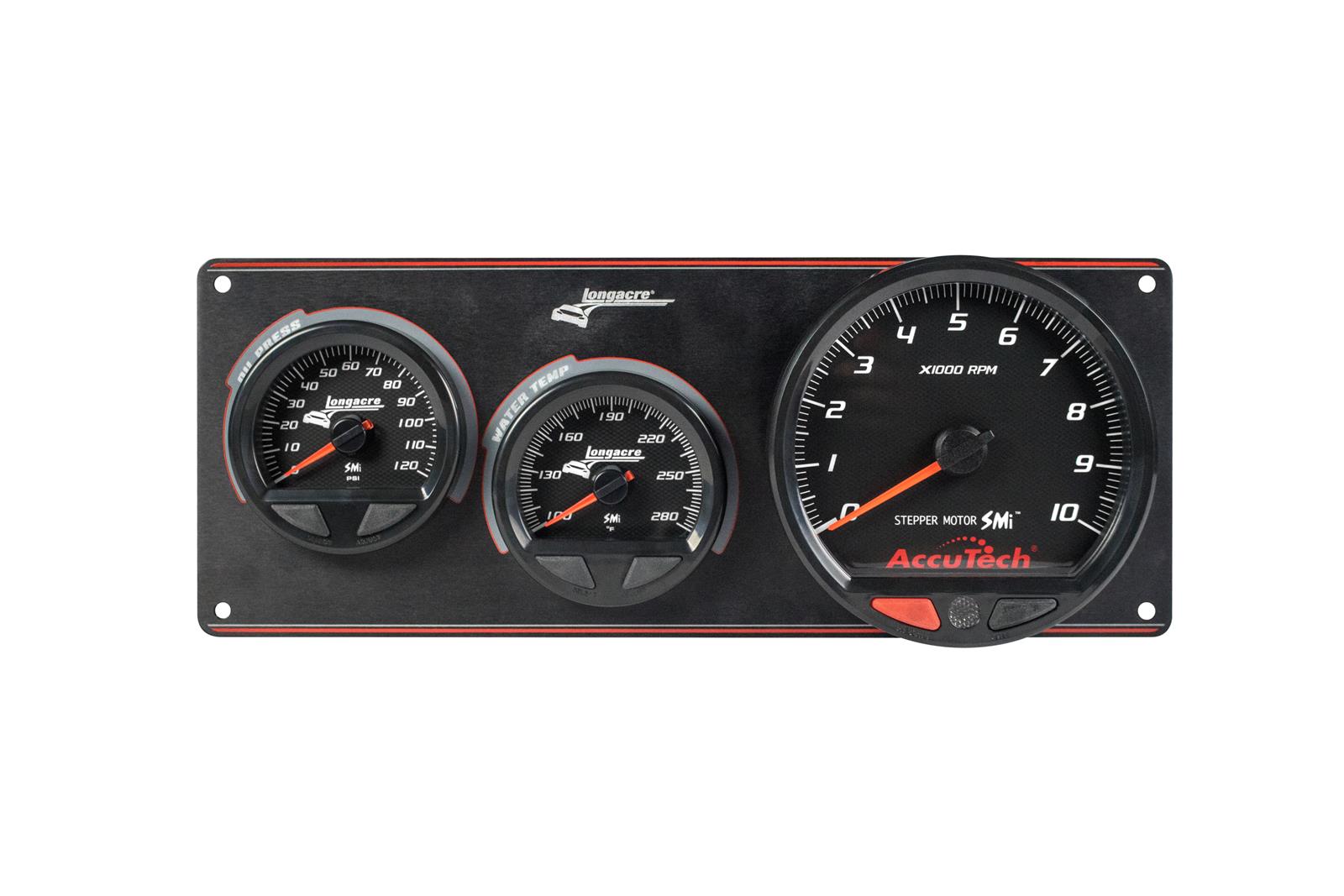 SMi™ Elite Waterproof Gauge Panel, 2 Gauge Oil Pressure/Water Temperature/Tach 