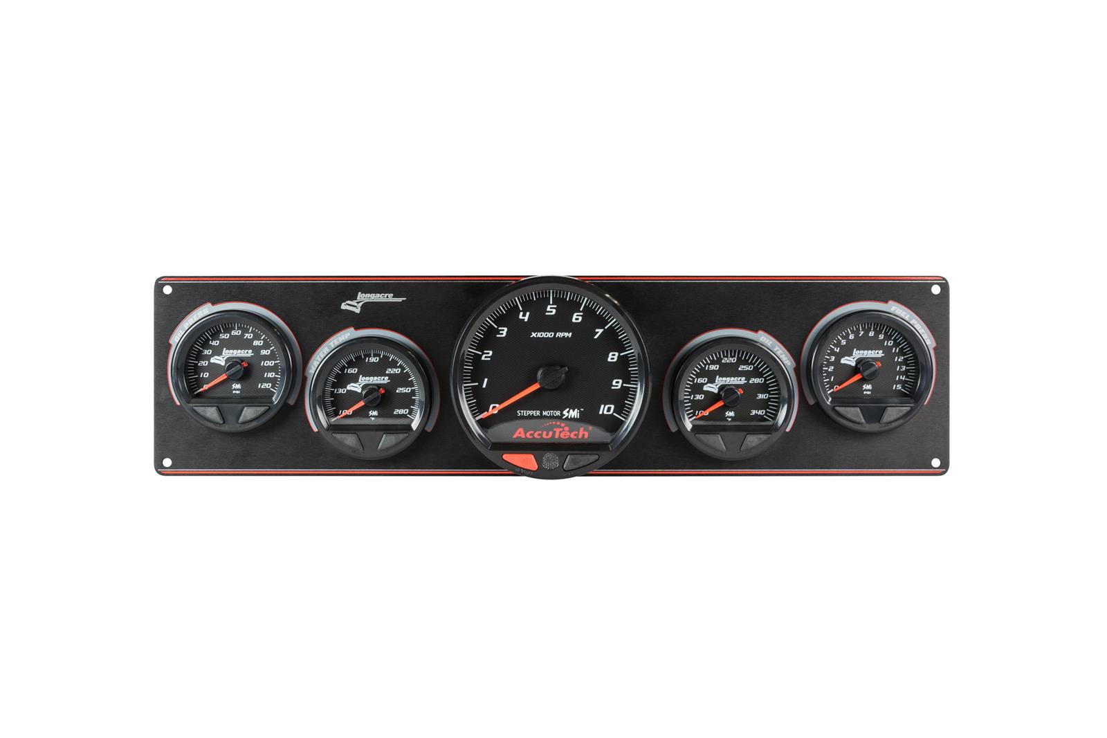 SMi™ Elite Waterproof Gauge Panel, 4 Gauge Oil Pressure/Water Temperature/Oil Temperature/Fuel Pressure 