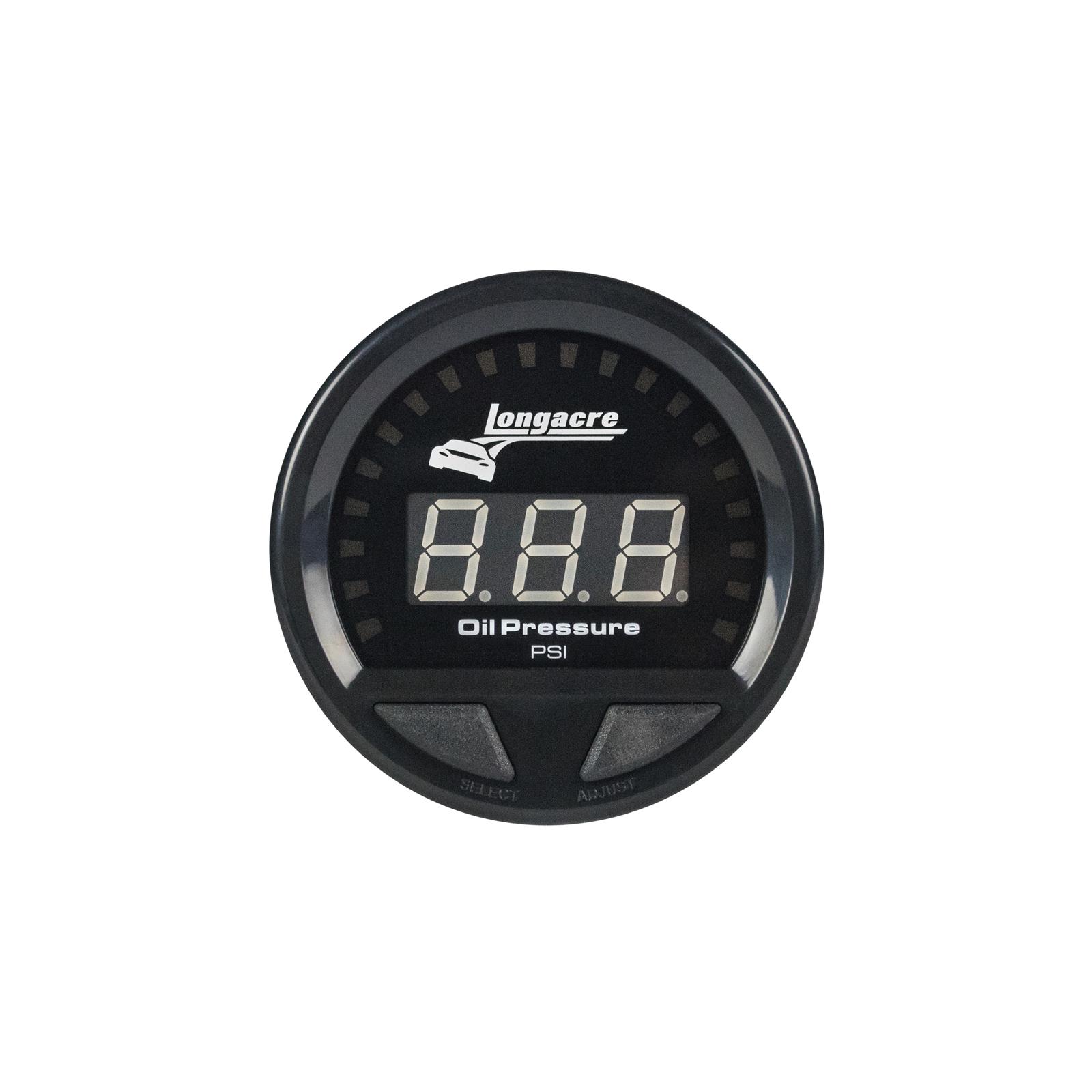 Digital Elite Waterproof Gauges, Oil Pressure 0-120 psi, Sensor Included