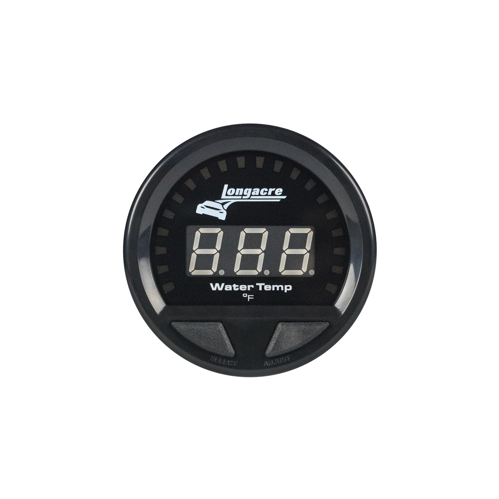 Digital Elite Waterproof Gauges, Water Temperature 100-280, Sensor Included