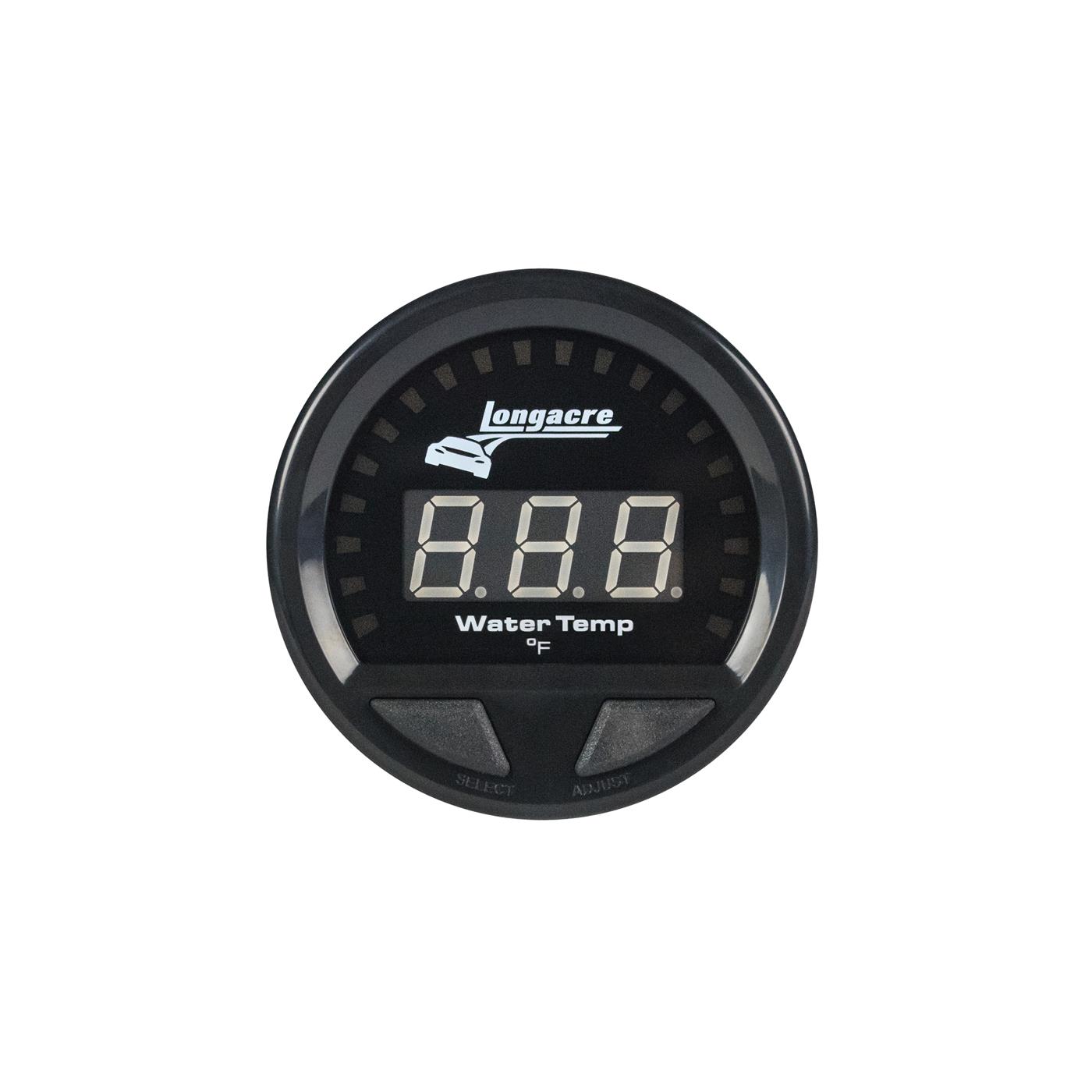 Digital Elite Waterproof Gauges, Water Temperature 100-280, Sensor Not Included