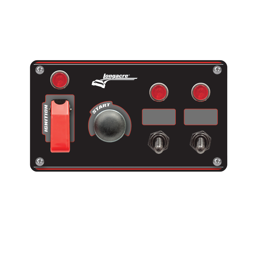 Longacre Flip-up Start / Ignition Panel with 1 Acc & Pilot Lights Longacre Flip-up Start / Ignition Panel with 1 Acc & Pilot Lights