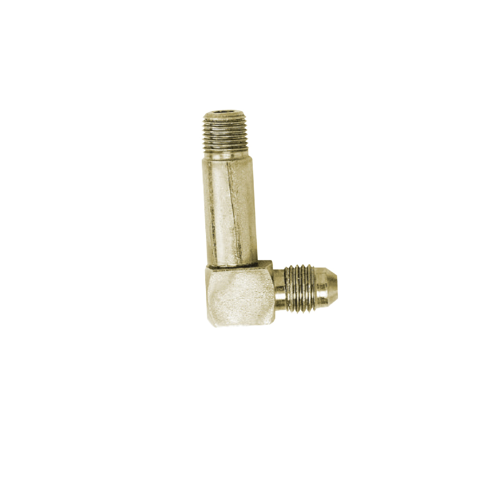 Long leg caliper fitting - 1/8" NPT x #4 AN 90º 