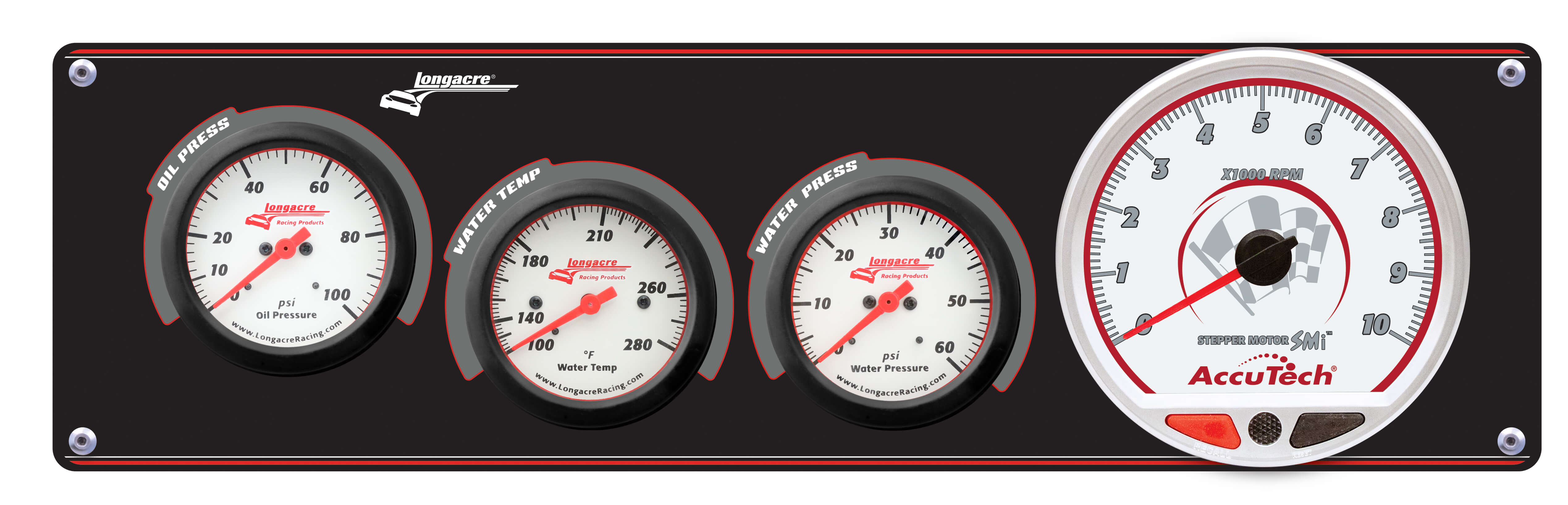 Longacre Sportsman™ Elite 3 Gauge Panel Oil Pressure, Water Temperature, Oil Temperature Longacre Sportsman™ Elite 3 Gauge Panel Oil Pressure, Water Temperature, Oil Temperature