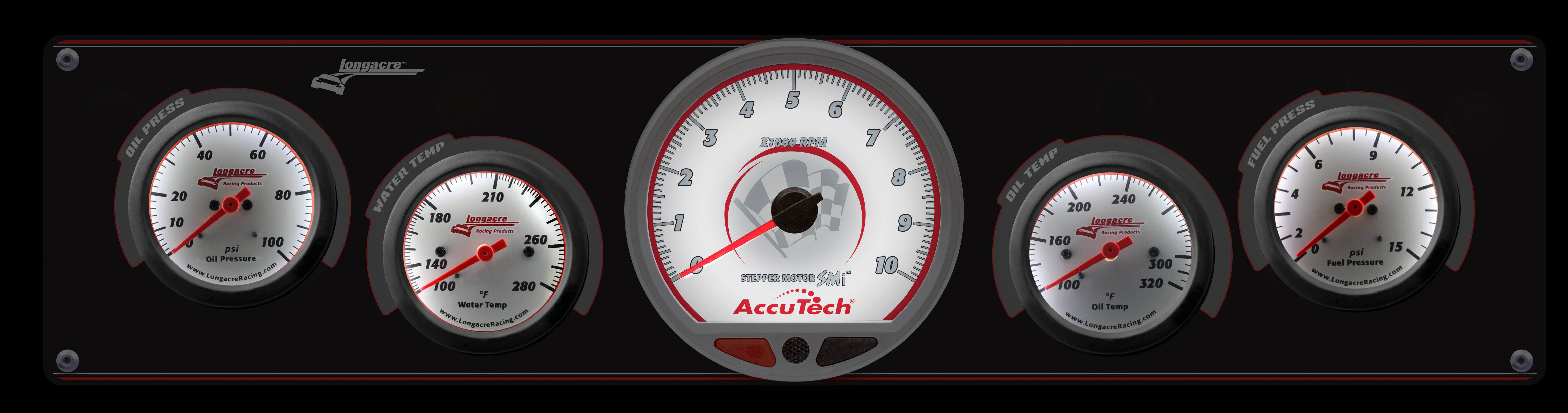 Sportsman™ Elite 4 Gauge Panel w/Tach  Oil Pressure, Water Temperature, Oil Temperature, Fuel Pressure