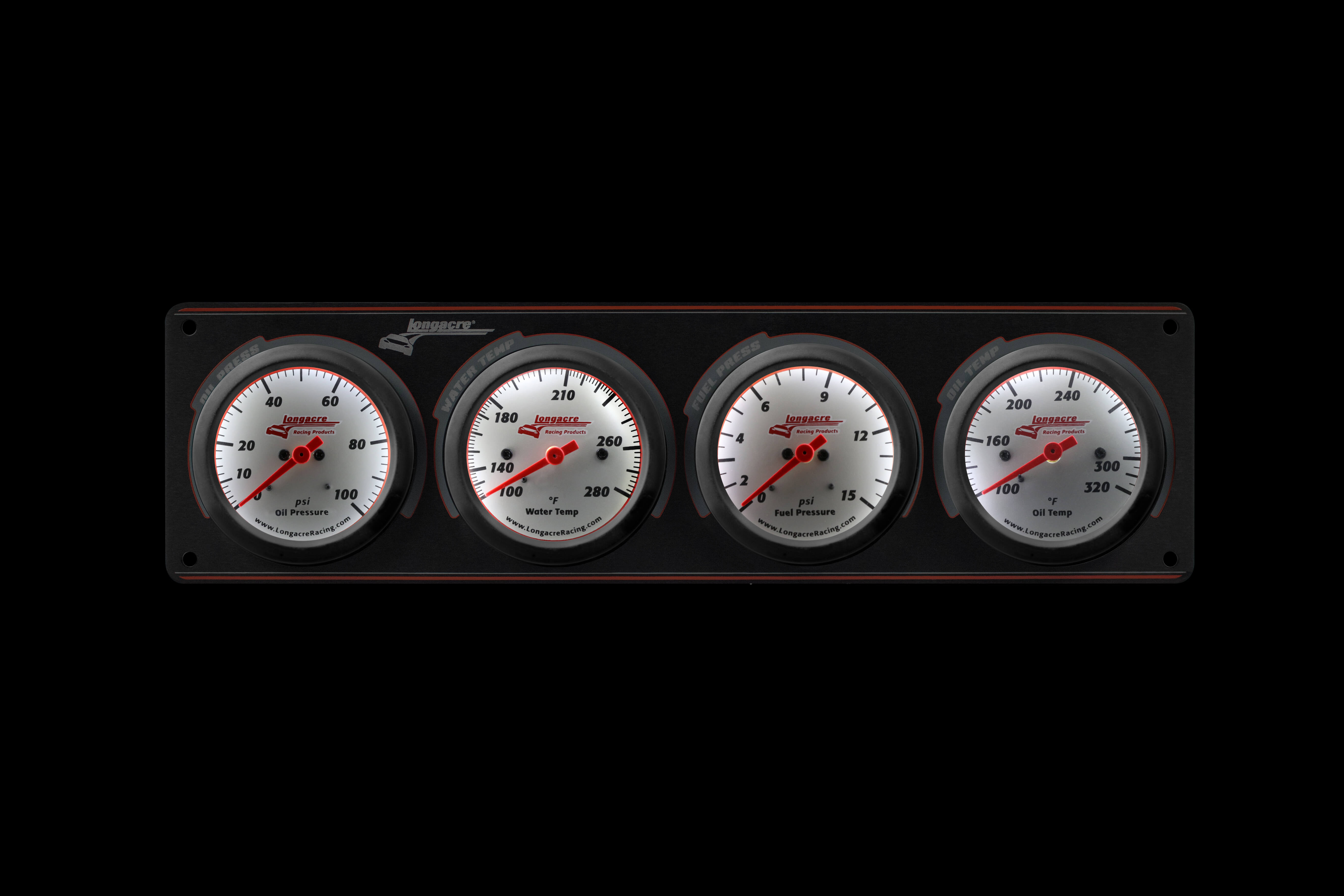 Sportsman™ Elite 4 Gauge Panel Oil Pressure, Water Temperature, Oil Temperature, Fuel Pressure