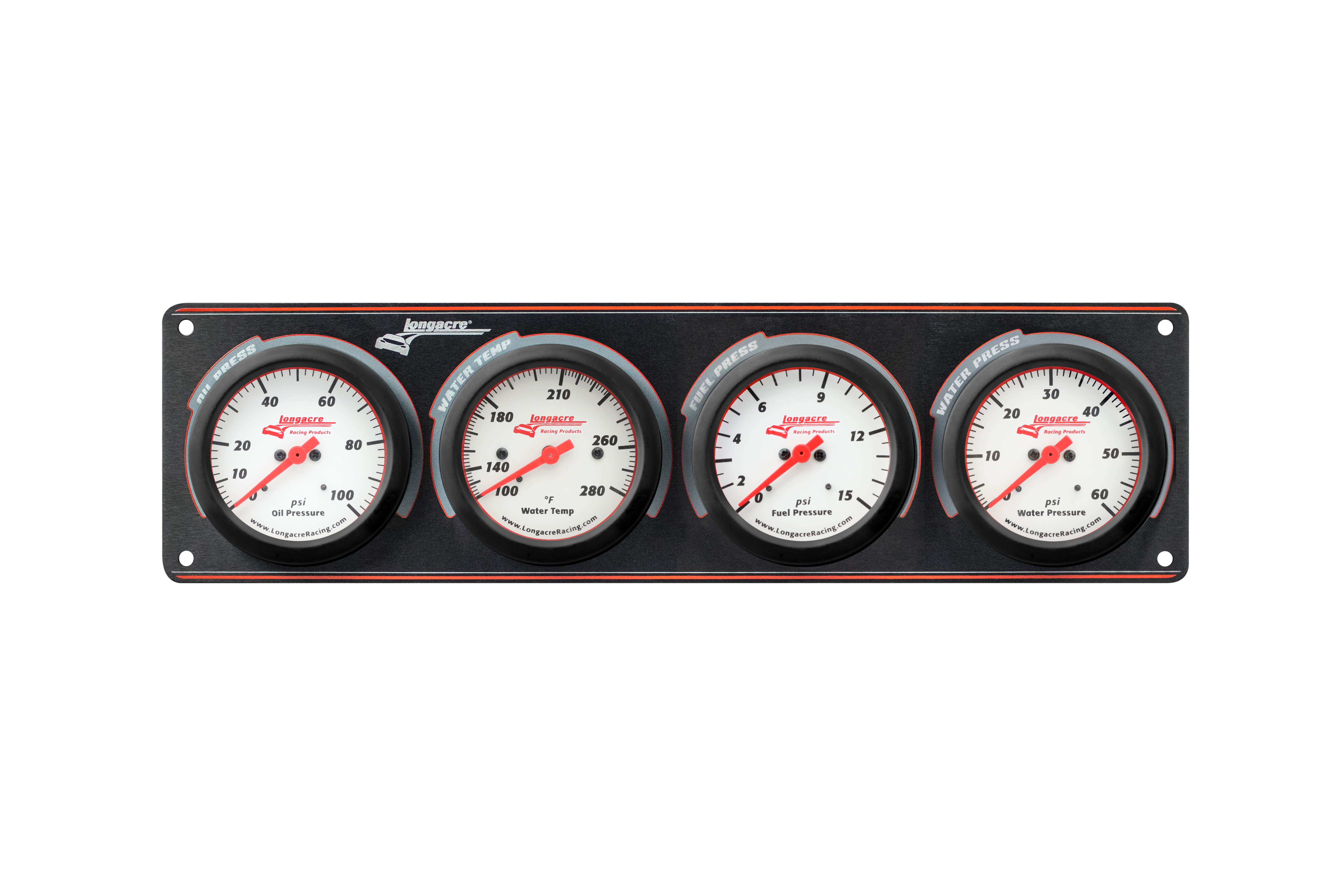 Sportsman™ Elite 4 Gauge Panel Oil Pressure, Water Temperature, Water Pressure, Fuel Pressure