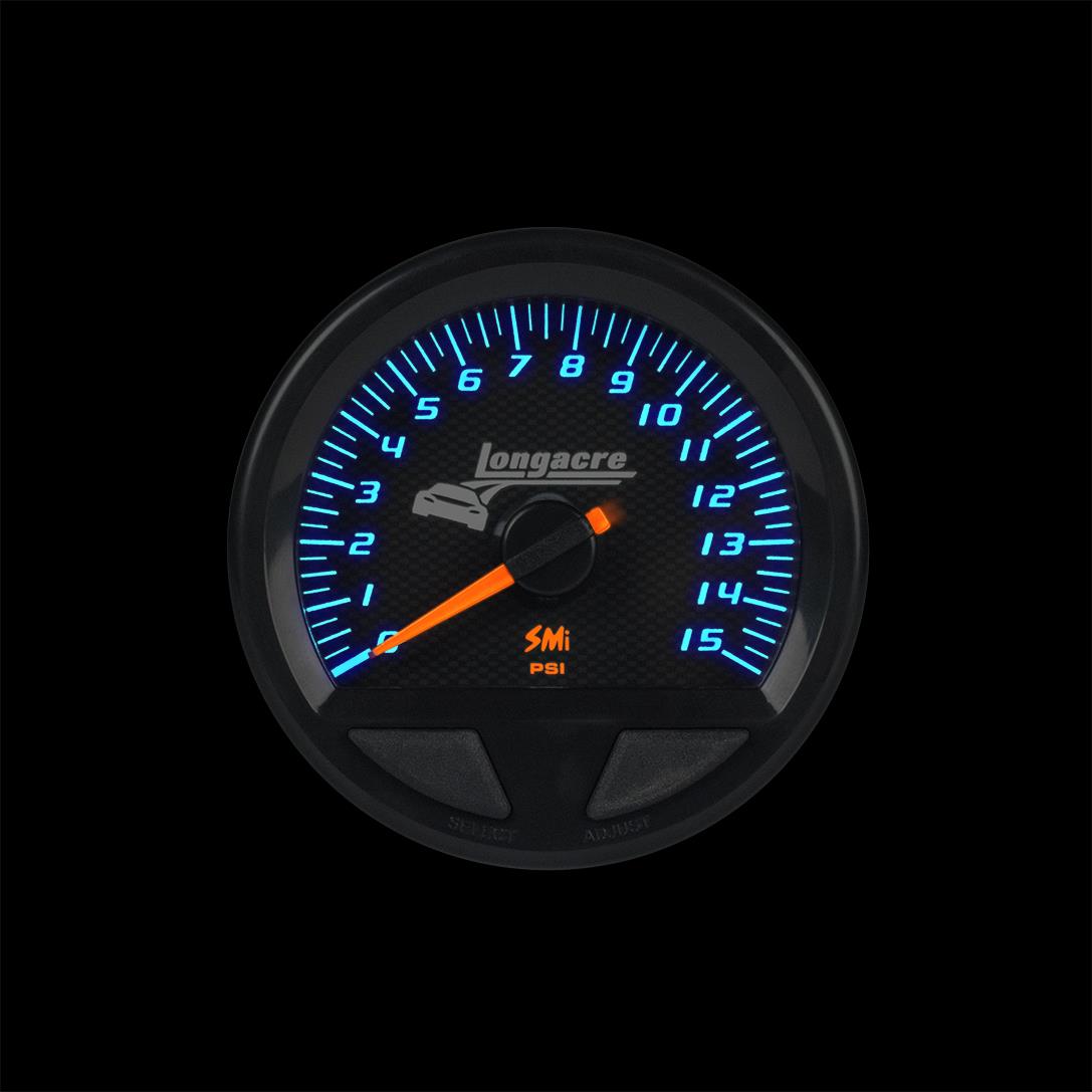 SMi™ Elite Waterproof Gauges, Fuel Pressure 0-15 psi, Sensor Not Included